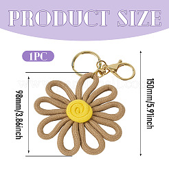Polyester Flower Keychain&nbsp;KEYC-TAC00065-01