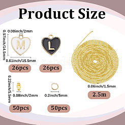52Pcs 2 Colors Alloy Enamel Pendants Kits&nbsp;DIY-BM0001-46
