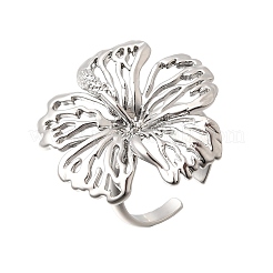 Brass Cuff Open Rings for Women&nbsp;RJEW-F215-07P