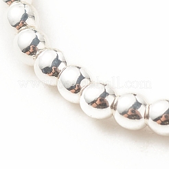 Natural White Jade Column Beaded Finger Ring with Synthetic Hematite&nbsp;RJEW-JR00461-02