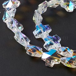 Faceted Glass Beads Strands&nbsp;EGLA-E030-01B
