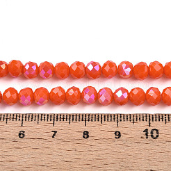 Electroplate Opaque Solid Color Glass Beads Strands&nbsp;X-EGLA-A044-P6mm-L03-1