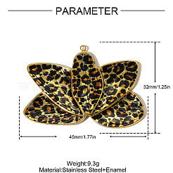 304 Stainless Steel Enamel Pendants&nbsp;STAS-OY005-17G