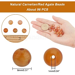 Natural Red Agate Beads Strands&nbsp;G-AR0003-48