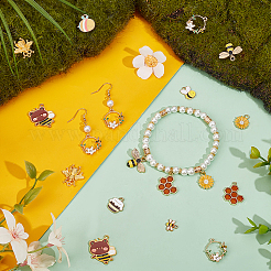 40Pcs 10 Styles Alloy Enamel Pendants&nbsp;ENAM-SC0005-99