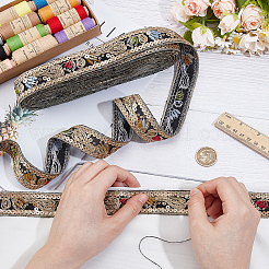 Polyester Embroidery Ribbon&nbsp;OCOR-WH0101-160B