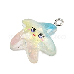 Ocean Theme Transparent Resin Pendants&nbsp;RESI-I351-03P-05
