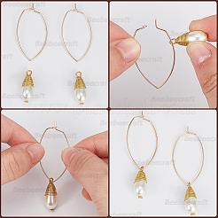 70Pcs Brass Hoop Earrings Findings&nbsp;KK-BBC0014-95