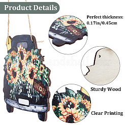 Wood Hanging Wall Decorations&nbsp;HJEW-WH0001-06B