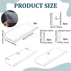 Acrylic Wall Mounted Storage Stands for Mini Plant&nbsp;ODIS-WH0078-57