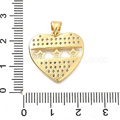 Brass Micro Pave Cubic Zirconia Pendants&nbsp;KK-C087-06G