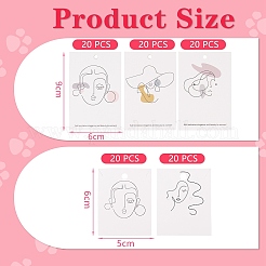 100Pcs 5 Style Cardboard Jewelry Display Cards&nbsp;CDIS-SZ0001-20