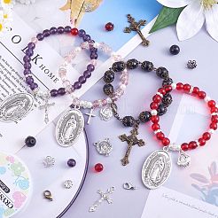DIY Rosary Bead Necklace Bracelet Making Kit&nbsp;DIY-SZ0009-59