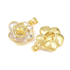Brass Micro Clear Cubic Zirconia Peg Bails Pin Pendants&nbsp;KK-CBA6A75-52D-G