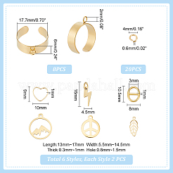DIY Charm Cuff Ring Making Kit&nbsp;STAS-UN0051-41