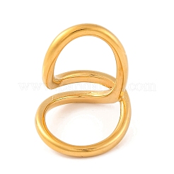 Ion Plating(IP) 304 Stainless Steel Cuff Finger Rings for Women&nbsp;RJEW-S414-61B-G