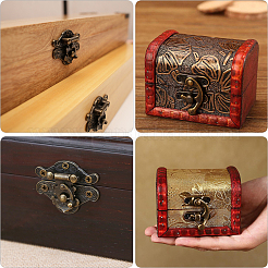 12Pcs Iron Wooden Box Lock Catch Clasps&nbsp;IFIN-CL0001-04