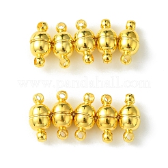 10Pcs Round Brass Magnetic Clasps with Loops&nbsp;KK-FS0001-34G