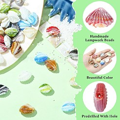 40Pcs 8 Colors Handmade Lampwork Beads&nbsp;LAMP-CJ0002-76