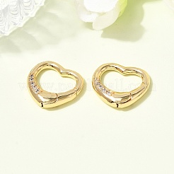 Brass Micro Pave Clear Cubic Zirconia Spring Gate Rings&nbsp;ZIRC-F146-01A
