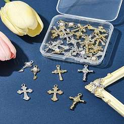 32Pcs 8 Styleas Alloy Crystal Rhinestone Pendants&nbsp;FIND-FS0004-02