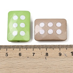 Opaque Printed Acrylic Beads&nbsp;OACR-G055-05