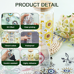 4Pcs 4 Styles UV Transfer Sticker for Glass Cup&nbsp;DIY-CN0003-02A