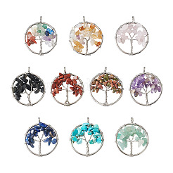 10Pcs 10 Styles Natural & Synthetic Gemstone Pendants&nbsp;G-YS0001-23