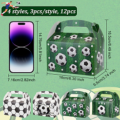 12Pcs 4 Styles Rectangle Football Print Paper Storage Candy Boxes&nbsp;CON-WH0095-58
