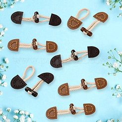 8Pcs 2 Colors Resin PU Leather Toggle Buckles&nbsp;FIND-CY0001-31A