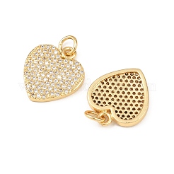 Brass Micro Pave Cubic Zirconia Pendants&nbsp;KK-F919-30B-G