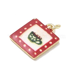 Printed Brass Pendants&nbsp;KK-CBA9B3D-02G-02