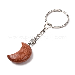 8Pcs 8 Styles Moon Gemstone Keychains&nbsp;KEYC-FH00002