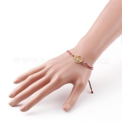 Adjustable Nylon Cord Braided Bead Bracelet&nbsp;BJEW-JB05828-01