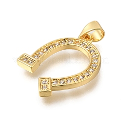 Rack Plating Brass Micro Pave Cubic Zirconia Pendants&nbsp;ZIRC-F142-39G