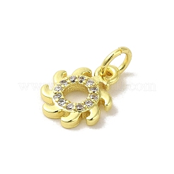 Brass Micro Pave Cubic Zirconia Charms&nbsp;KK-M283-23F-01