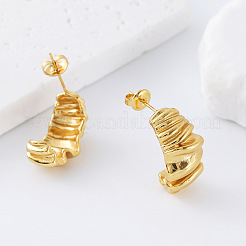 Irregular 304 Stainless Steel Twisted Stud Earrings for Women&nbsp;FC7299