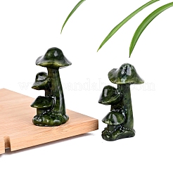 Natural Xiuyan Jade Carved Mushroom Figurines&nbsp;PW-WG0F91C-01