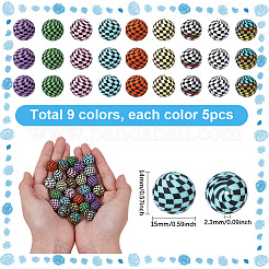 45Pcs 9 Colors Opaque Silicone Beads&nbsp;SIL-SC0002-83