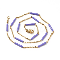 Enamel Bar Link Chain Necklace&nbsp;STAS-B025-02G-04