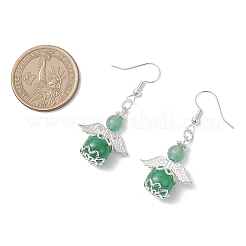 Natural & Synthetic Mixed Stone Angel Dangle Earrings&nbsp;EJEW-JE06715