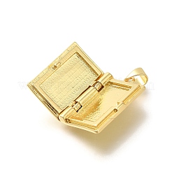 Rack Plating Brass Locket Pendants&nbsp;X-KK-Z086-49G