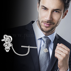 2Pcs Brass Knot Shape Tie Tack Clutch&nbsp;FIND-FG0001-68P