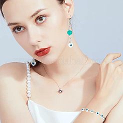 2 Strands Handmade Evil Eye Lampwork Beads Strands&nbsp;LAMP-FH0001-08A