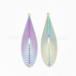 Ion Plating(IP) 304 Stainless Steel Filigree Big Pendants&nbsp;X-STAS-S108-80