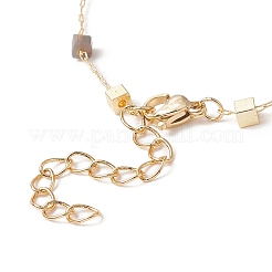 Brass Cube Link Bracelet Making&nbsp;AJEW-JB01150-14