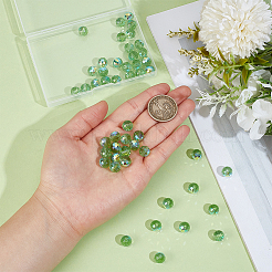 80Pcs AB Color Plated Glass Beads&nbsp;EGLA-PA0001-41C