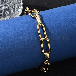 Ion Plating(IP) 304 Stainless Steel Paperclip Chain Bracelets&nbsp;BJEW-F412-02G