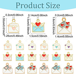 18Pcs 9 Colors Alloy Enamel Pendants&nbsp;ENAM-YW0008-52