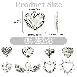 40Pcs 8 Styles Tibetan Style Alloy Pendants&nbsp;FIND-CJ0005-94